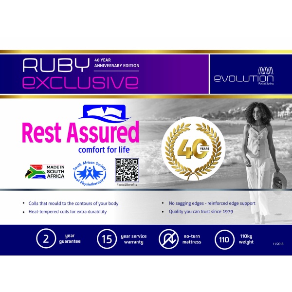 REST ASSURED Ruby Exclusive 40th Anniversary Edition Base Set -   137cm (Double) - Image 2