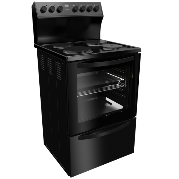 Defy Kitchenaire 60cm 4 Plate Electric Stove - Black