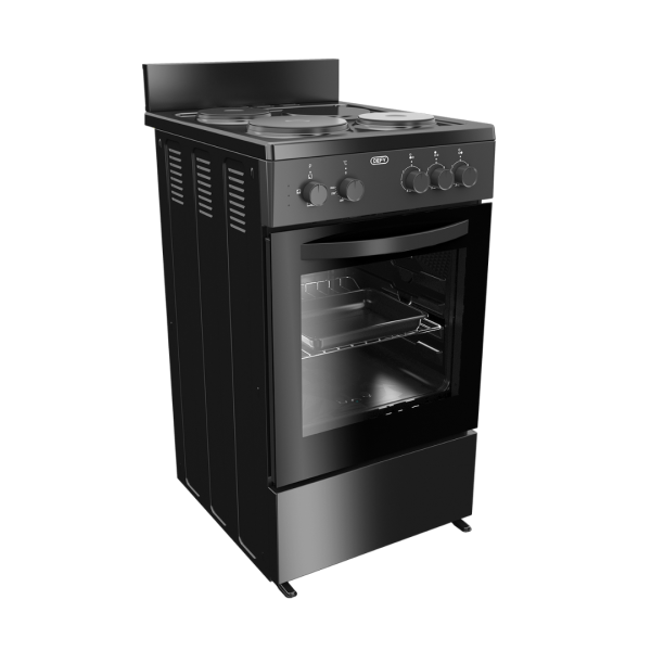 Defy 50cm 3 Plate Compact Plug In Stove - Black - Image 2
