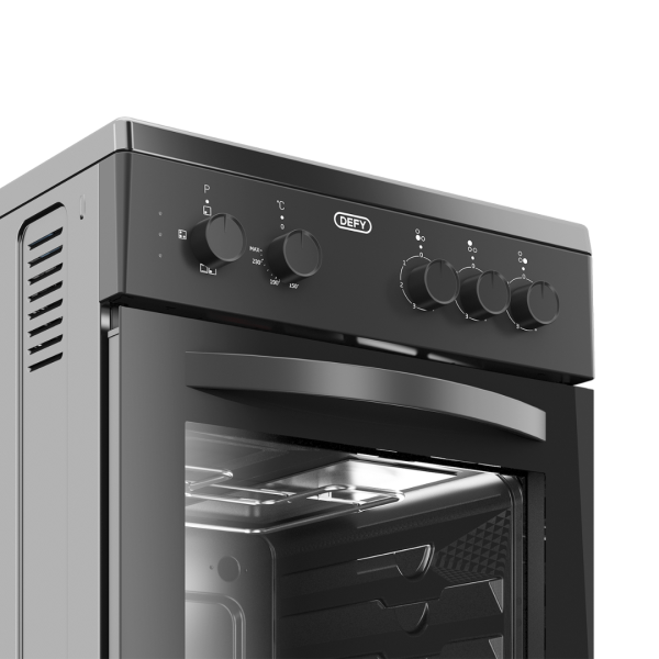 Defy 50cm 3 Plate Compact Plug In Stove - Black - Image 3