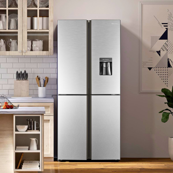 Hisense 392L No Frost 4 Door Inox Freezer Fridge with Water Dispenser (*Box Damaged) - Image 2