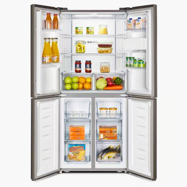 Hisense 392L No Frost 4 Door Inox Freezer Fridge with Water Dispenser (*Box Damaged) - Image 3