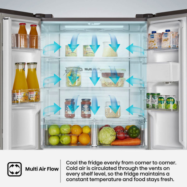 Hisense 392L No Frost 4 Door Inox Freezer Fridge with Water Dispenser (*Box Damaged) - Image 5