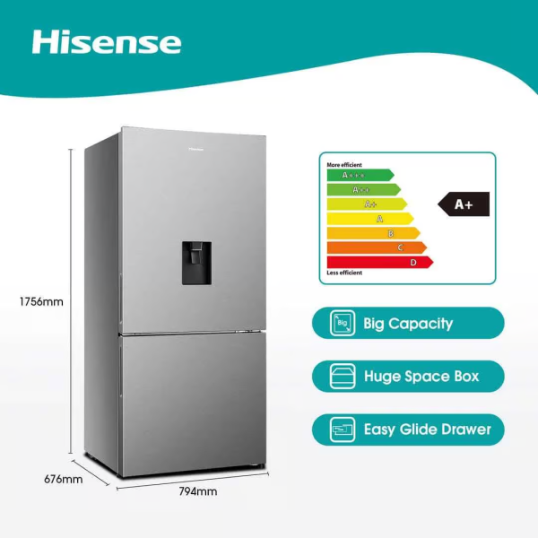 Hisense 463l Stainless Steel Water Dispenser Fridge - Image 3