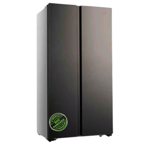 Hisense 508L No Frost Side by Side Titanium Inox Fridge Freezer (*Box Damaged)