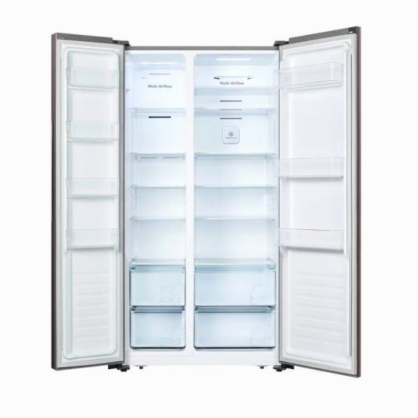 Hisense 508L No Frost Side by Side Titanium Inox Fridge Freezer (*Box Damaged) - Image 2